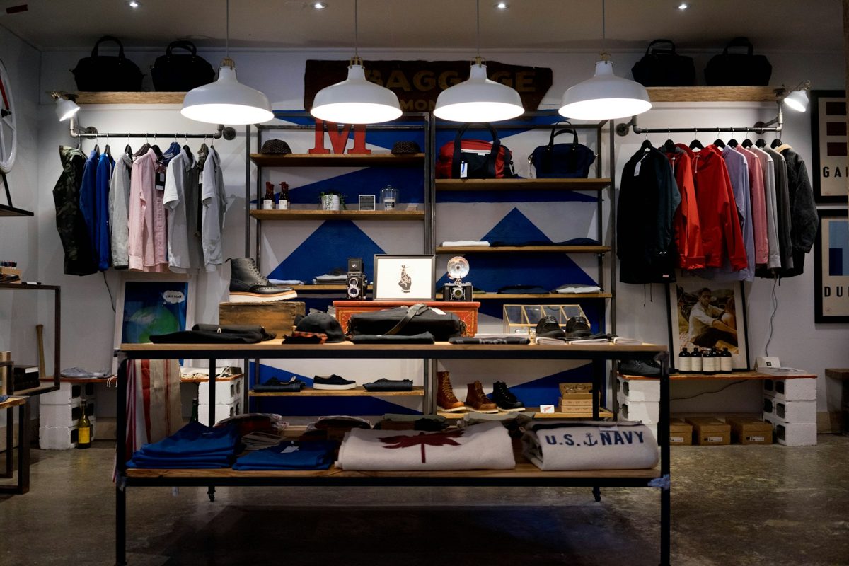Representative application — generic retail showroom with a continuous finished concrete floor