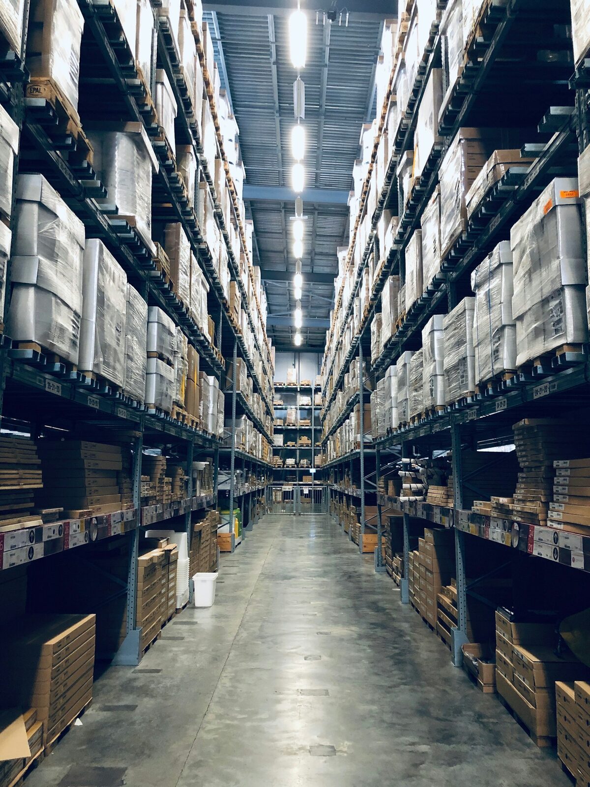 Representative application — generic warehouse aisle with a smooth light-industrial floor